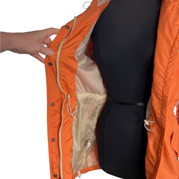 Eddie Bauer hooded Utility orange coat jacket Outerwear women’s size S - Picture 6 of 14